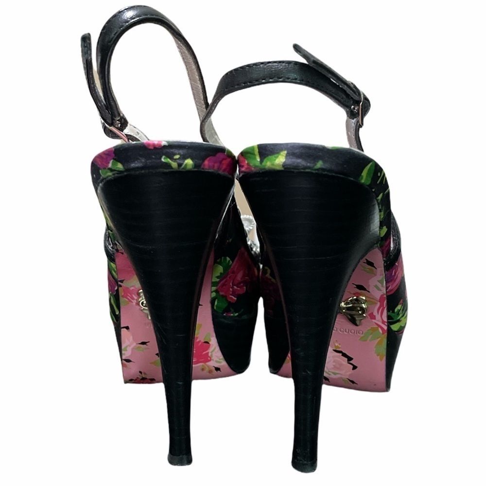 Betsey Johnson platform peep toe floral pumps 7.5 - Picture 4 of 10